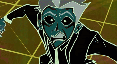 Cartoon Man with Green Face