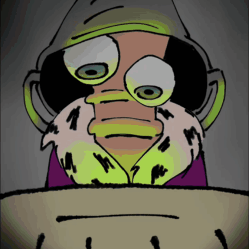 Cartoon Man With Headphones and Hat
