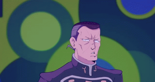 Cartoon Man With Letter S on Collar