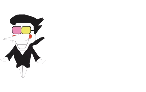 Cartoon Man with Long Nose and Sunglasses