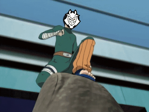 Cartoon Man with Mask on Head