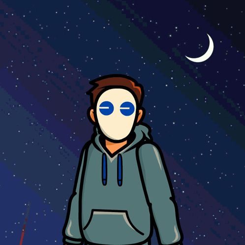 Cartoon Man With Mask Thumbs Up