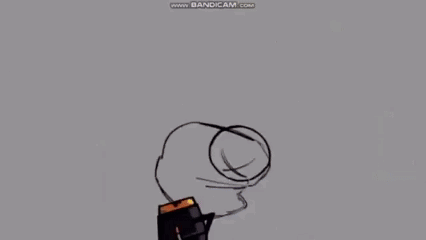 Cartoon Man with Mustache and Glasses Holding Sword