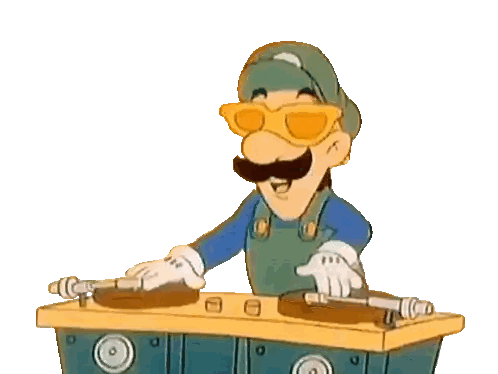 Cartoon Man with Mustache and Sunglasses