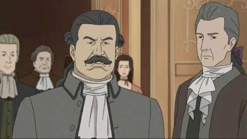 Cartoon Man With Mustache Standing Next To Another Man GIF