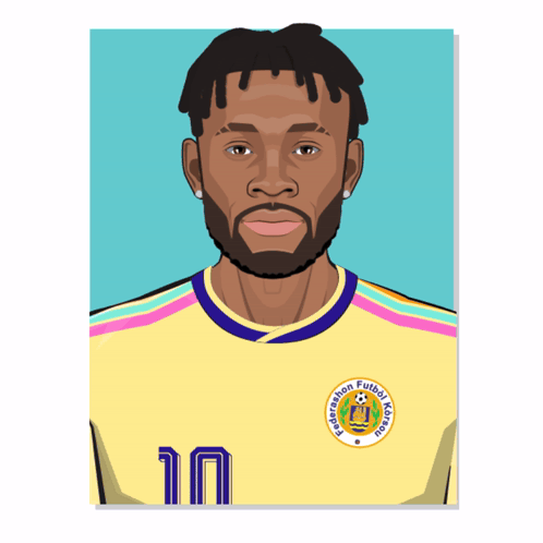 Cartoon Man With Number 10 Jersey