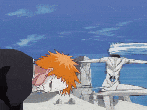 Cartoon Man With Orange Hair Laying on Beach