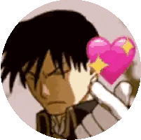 Cartoon Man With Pink Heart