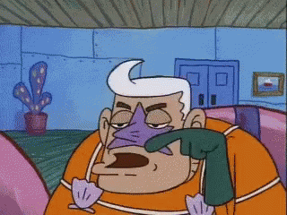 Cartoon Man with Purple Nose Evil