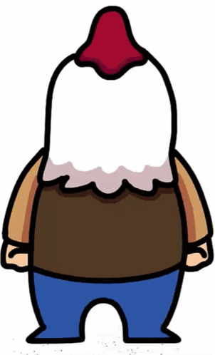 Cartoon Man With Rooster Mask