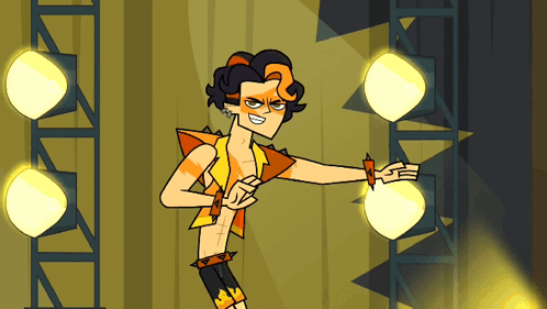Cartoon Man with Spiked Arms