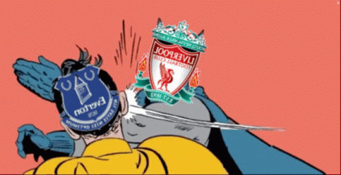 Cartoon Man with Sword and Liverpool Logo