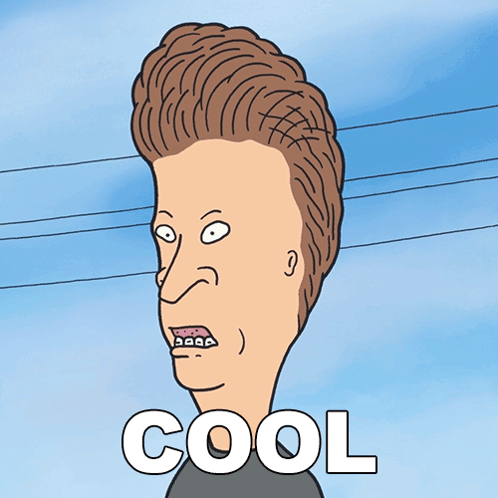 Cartoon Man With Word Cool