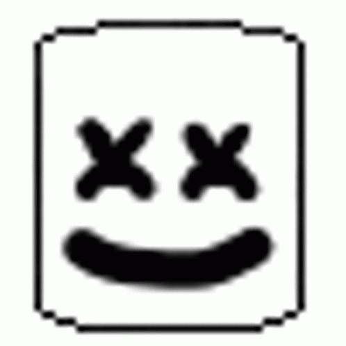 Cartoon Marshmello Rainbow Glide GIF