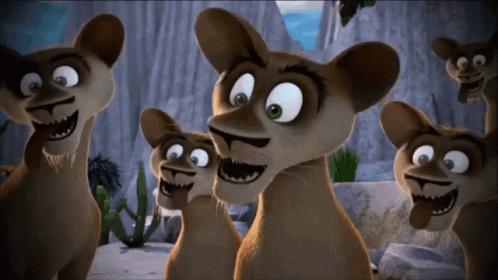 Cartoon Meerkats Smiling Together