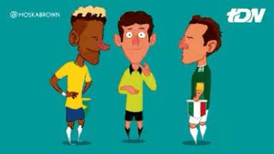 Cartoon Mocking Brazil Football GIF