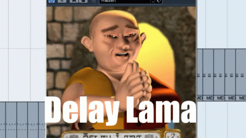 Cartoon Monk Delay Lama