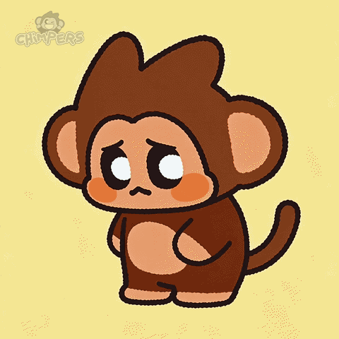 Cartoon Monkey Crying Tears
