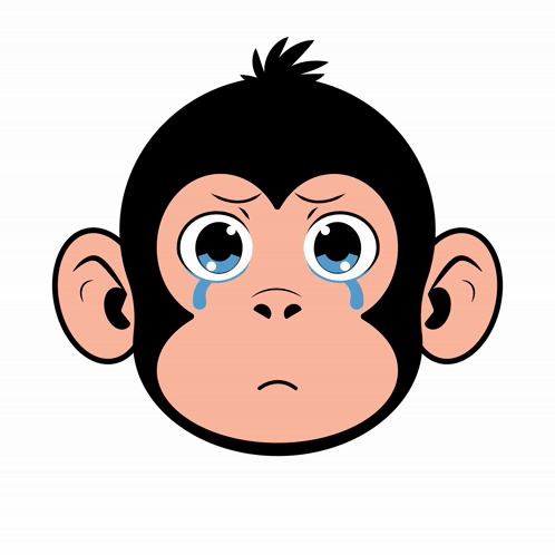 Cartoon Monkey Crying GIF