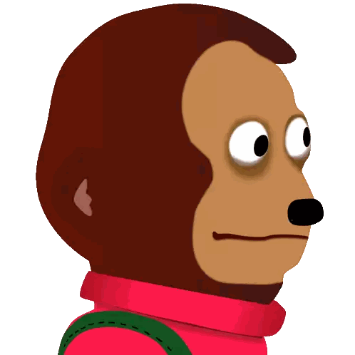 Cartoon Monkey in Red Shirt and Backpack
