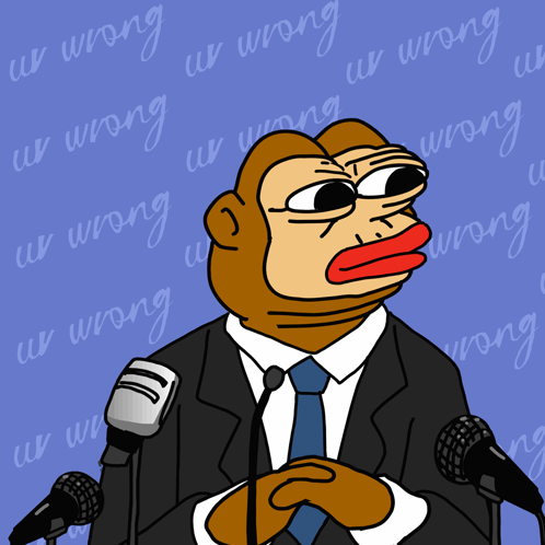 Cartoon Monkey in Suit Speaking Into Microphone