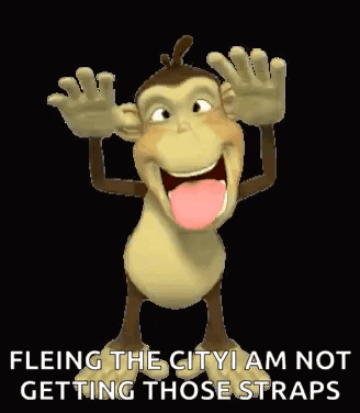 Cartoon Monkey Making Funny Face Sticking Tongue Out