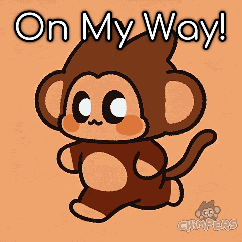 Cartoon Monkey On My Way