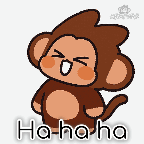 Cartoon Monkey Saying Ha Ha Ha