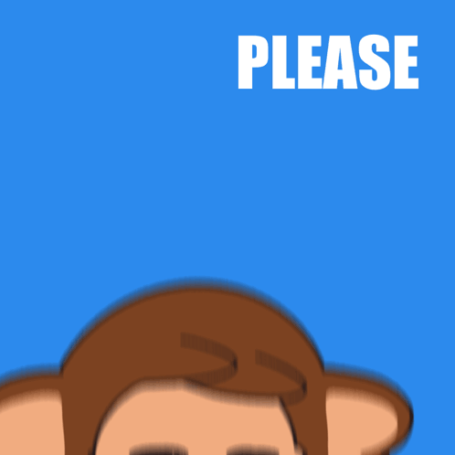 Cartoon Monkey Saying Please