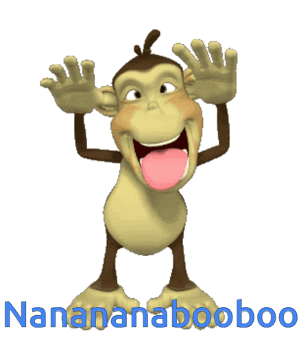 Cartoon Monkey Tongue Hanging Out Nananananabooboo