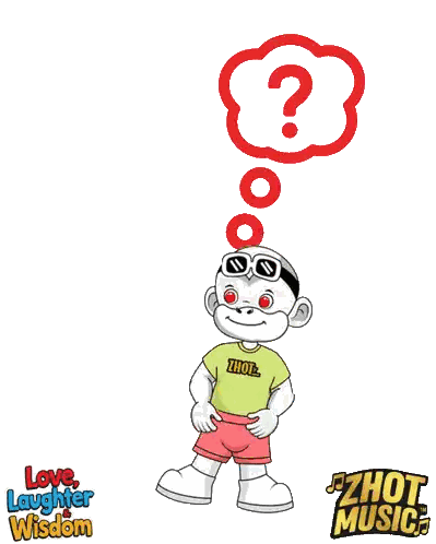Cartoon Monkey With Question Mark