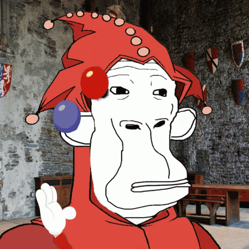 Cartoon Monkey with Red Hat