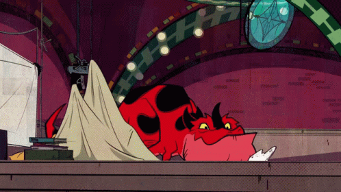 Cartoon Monster with Horns