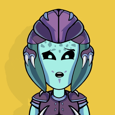 Cartoon Monster With Purple Helmet