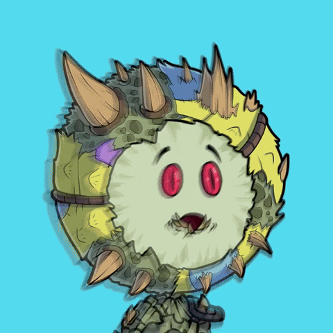 Cartoon Monster With Red Eyes GIF