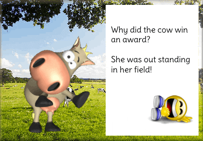 Cartoon Moo Joke Time GIF