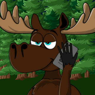 Cartoon Moose Talking on Phone Pump