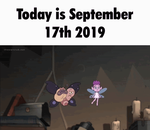 Cartoon Moth and Fairy September 17th 2019