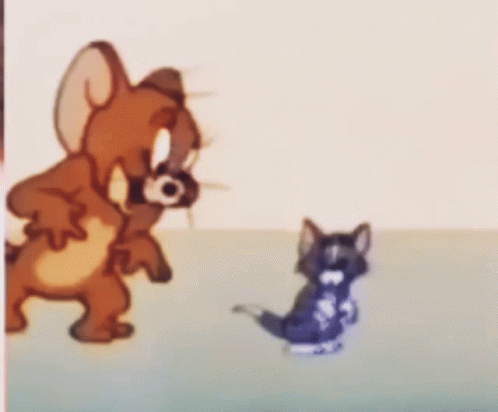 Cartoon Mouse Holding Sword and Wearing Hat
