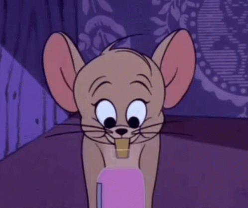 Cartoon Mouse in Dress and Crown