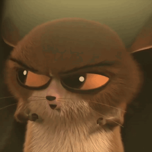 Cartoon Mouse In Sunglasses Mouth Open GIF