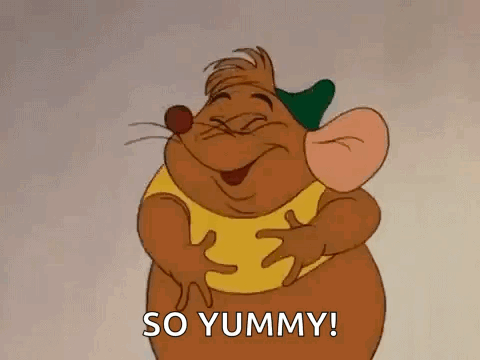 Cartoon Mouse Saying So Yummy
