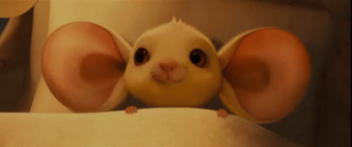 Cartoon Mouse with Large Ears