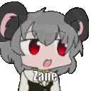 Cartoon Mouse Zane with Red Eyes