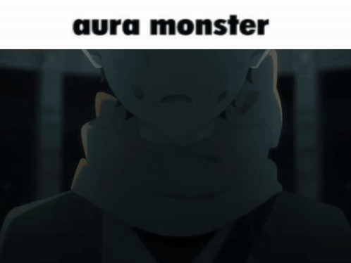 Cartoon Mouth Saying Aura Monster