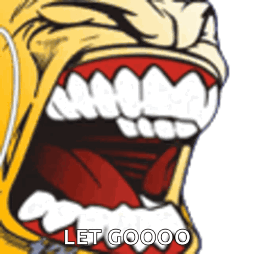 Cartoon Mouth Saying Let Gooo