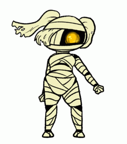 Cartoon Mummy With Yellow Eye