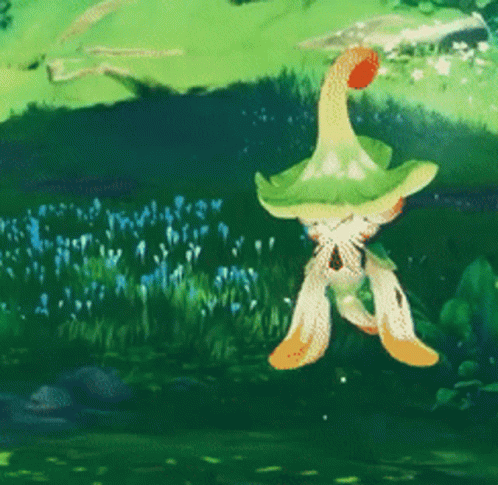 Cartoon Mushroom With Green Hat