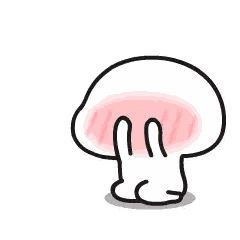 Cartoon Mushroom With Pink Face
