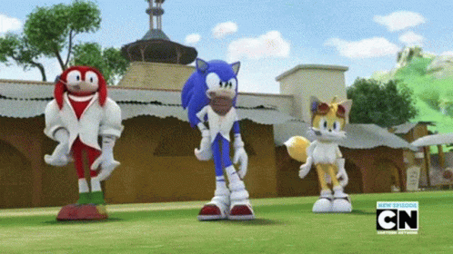 Cartoon Network Sonic The Hedgehog Dancing With Tails And Knuckles GIF